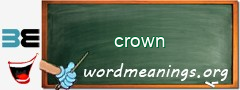 WordMeaning blackboard for crown